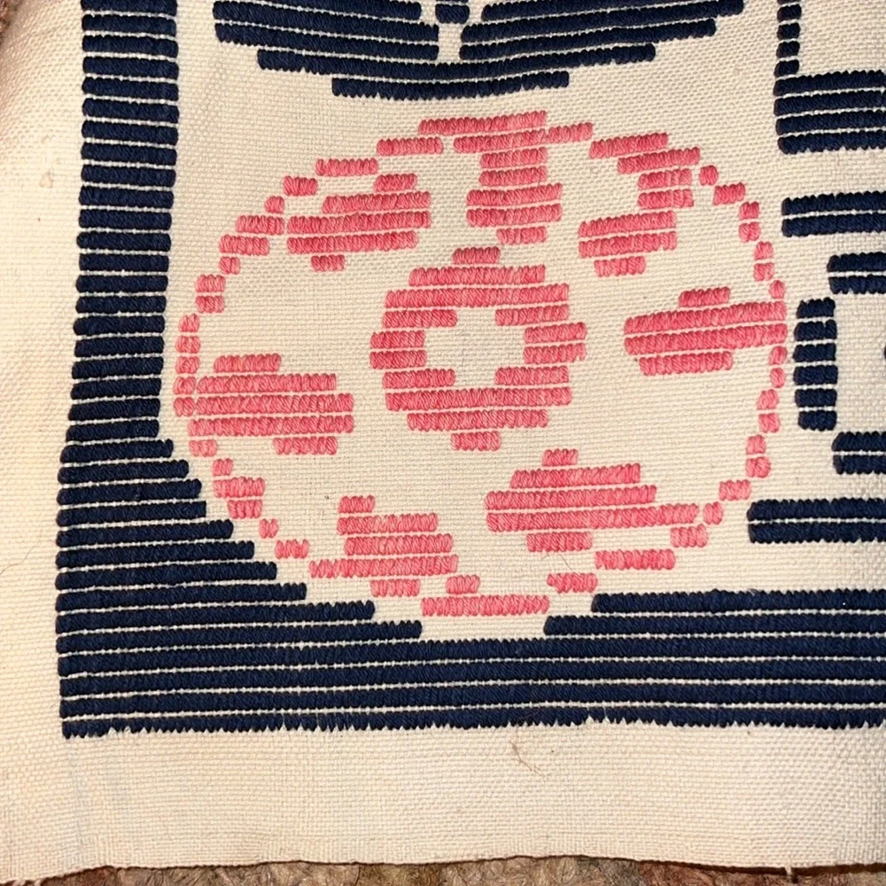 Vintage Norwegian embroidered wall hanging 78” x 26” handmade tapestry